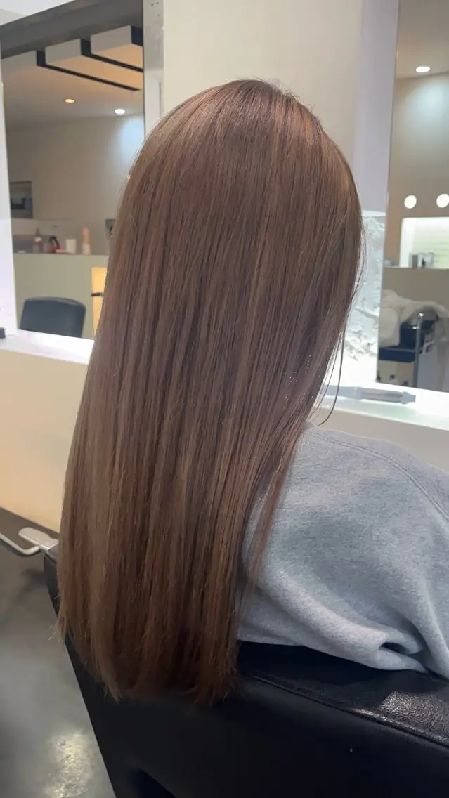 ロング カラー ベージュカラー ブリーチ ブラウンカラー 透明感カラー ダブルカラー カット ヘアカラー 中居 蒼士のヘアスタイル