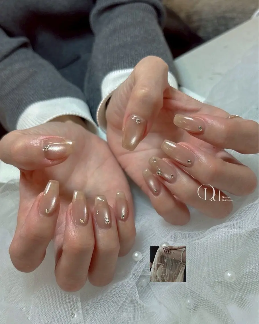 【HAND】💅長さだし＋💗マグネットor💖フラッシュワンカラー(オフあり)の写真