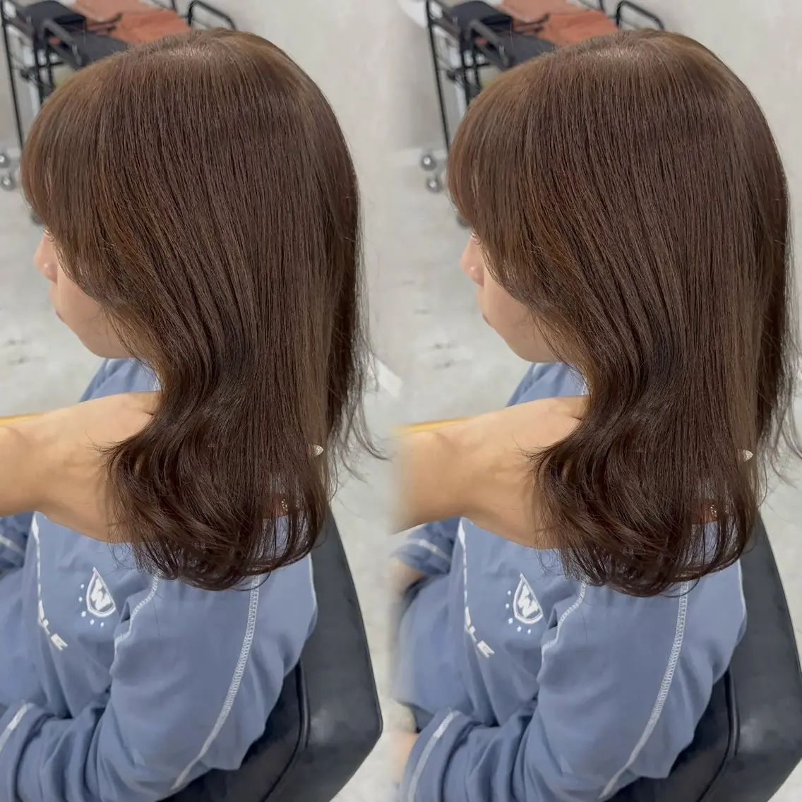 ロング カラー アッシュ アッシュブラウン ベージュカラー 黒髪 ブリーチ カット ヘアカラー トリートメント 赤み無し柔らかカラー 【梅田】madokaのヘアスタイル