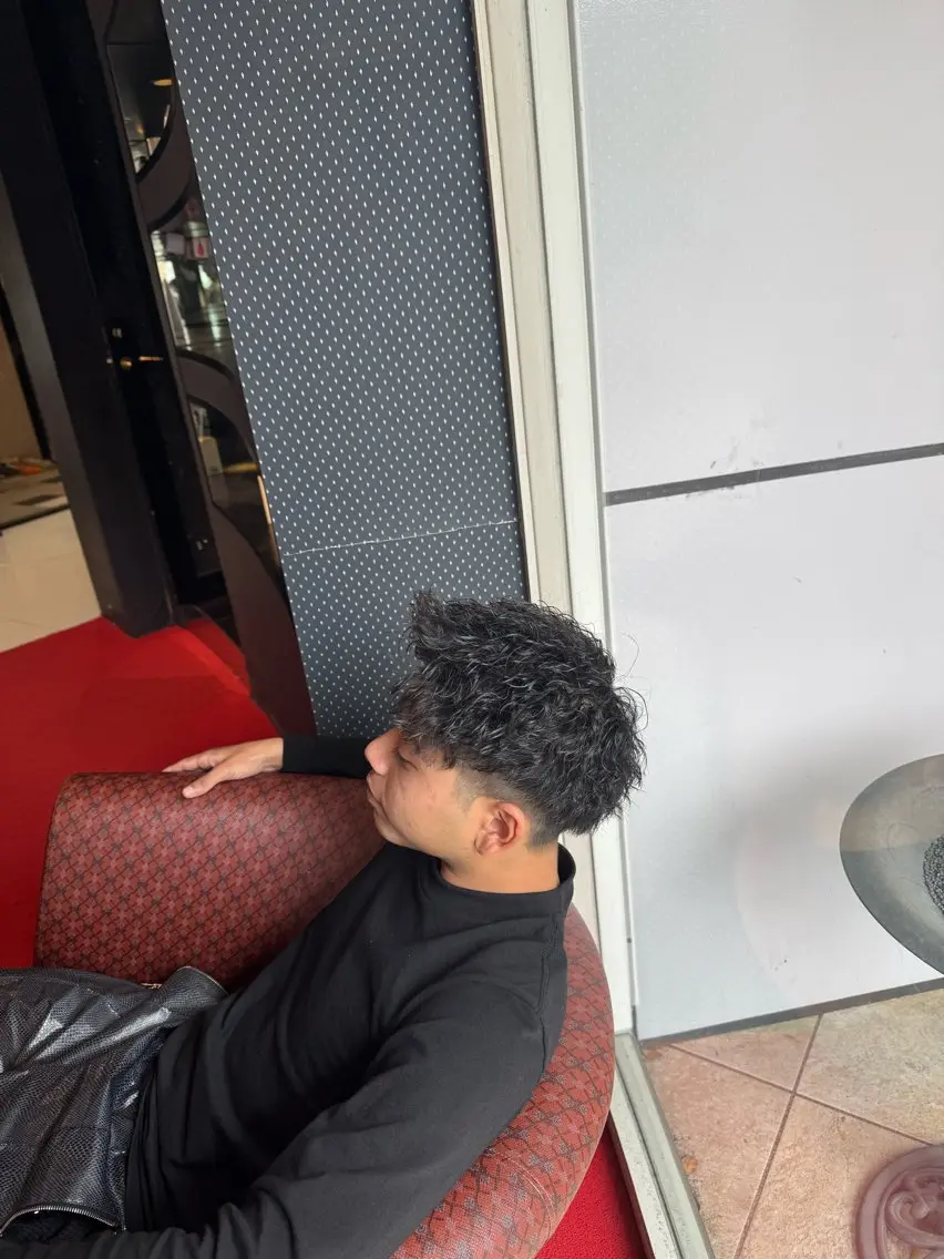 パーマ メンズ カット パーマ 水谷 亮太のヘアスタイル