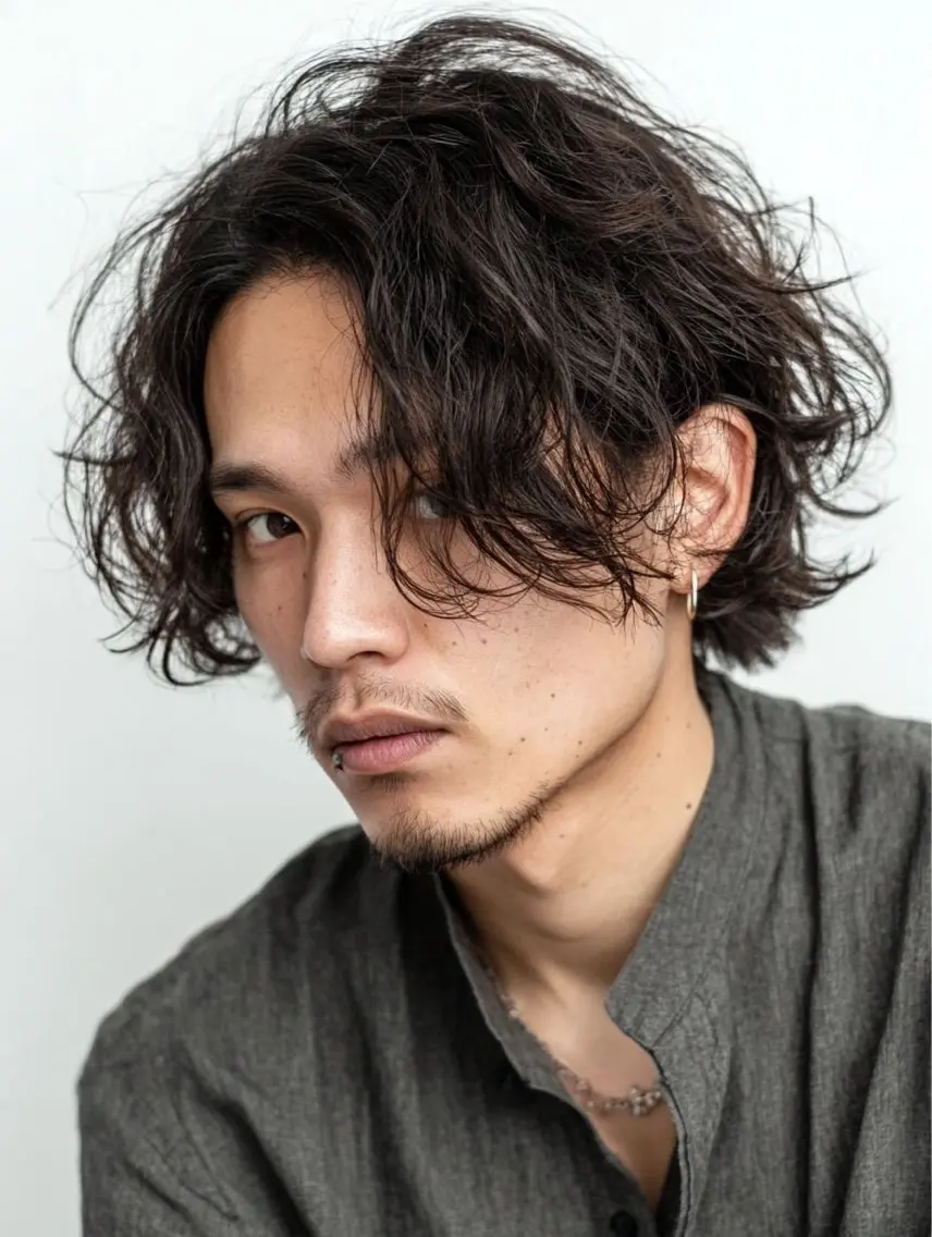 ミディアム パーマ メンズ ✨メンズ特化 中村祐輔のヘアスタイル