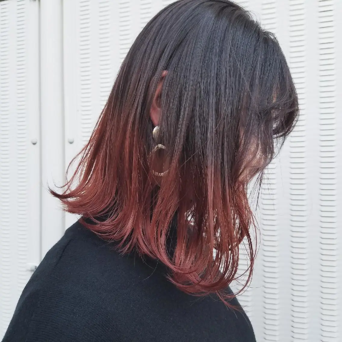 カラー オレンジ 🙃 透明感カラー/ボブのヘアスタイル