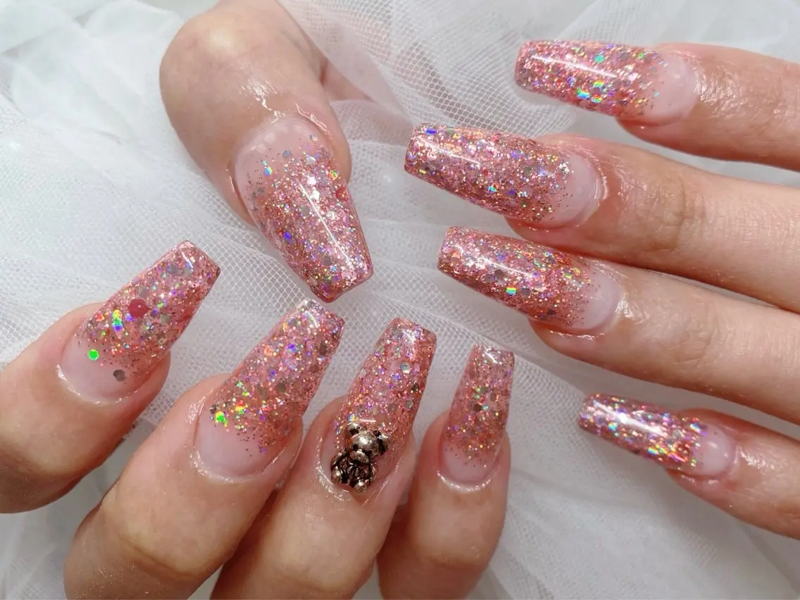 オフ無しスカルプワンカラー ラメグラ💅の写真