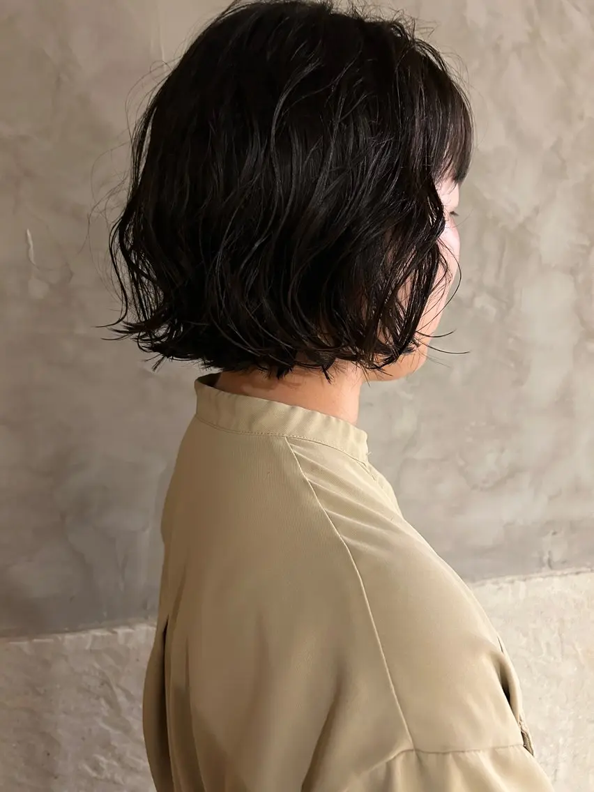 ショート パーマ カット パーマ トリートメント ayane⭐️ボブ・ ショート・パーマのヘアスタイル
