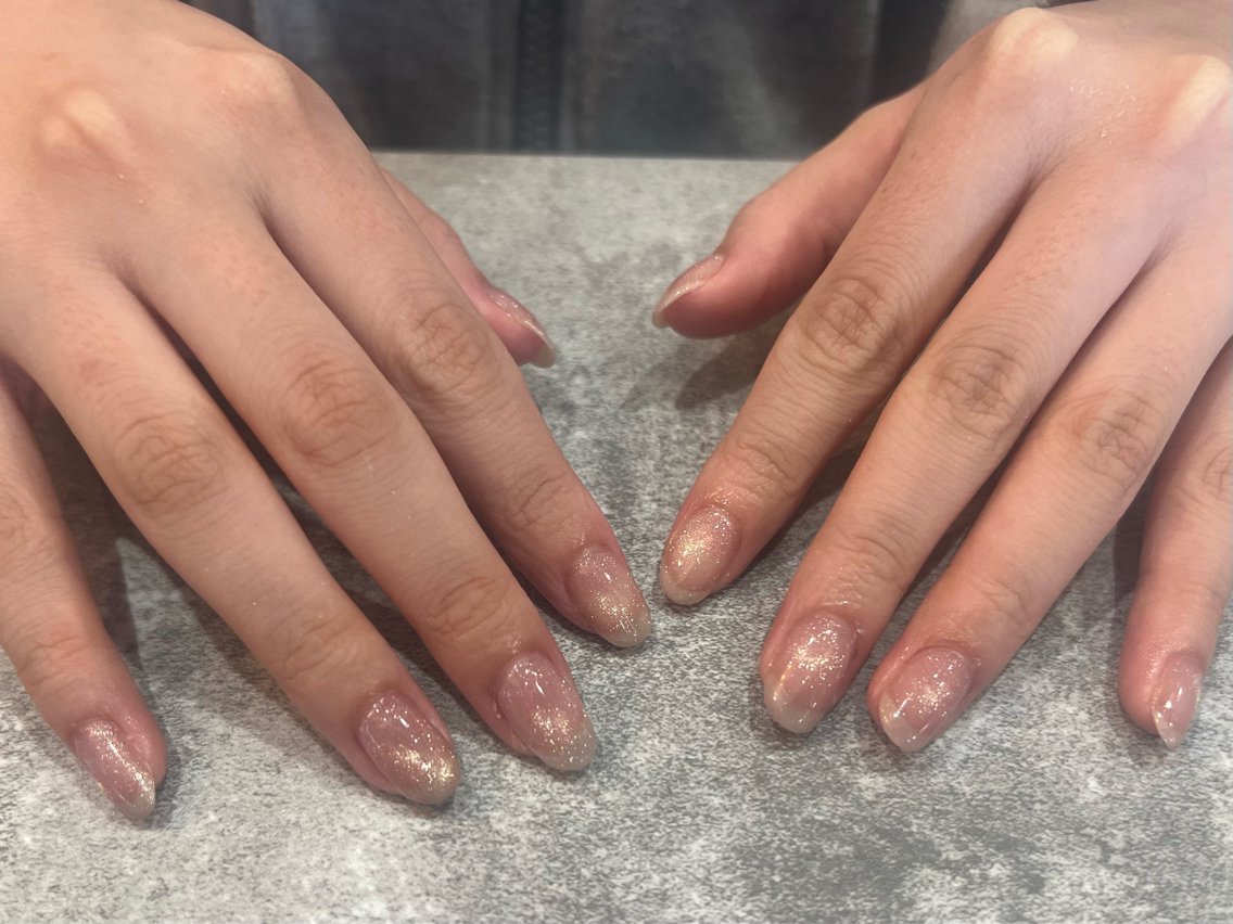 ネイル ラメ(グリッター) マグネットネイル マグネットワンカラー ワンカラーネイル シンプルネイル Ne.nail Miyabiのネイルデザイン