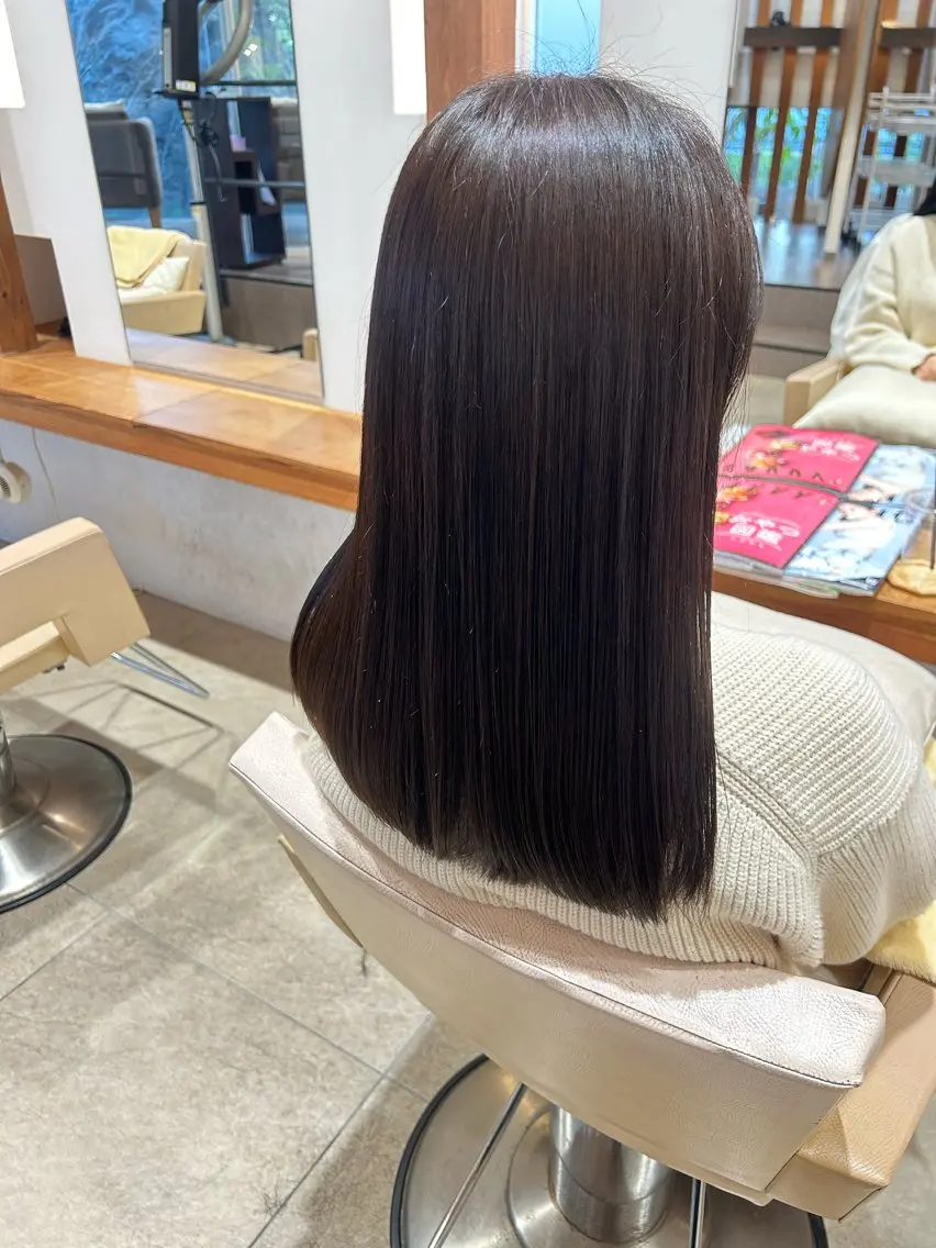 ロング カラー カット ヘアカラー 柳内 まゆのヘアスタイル