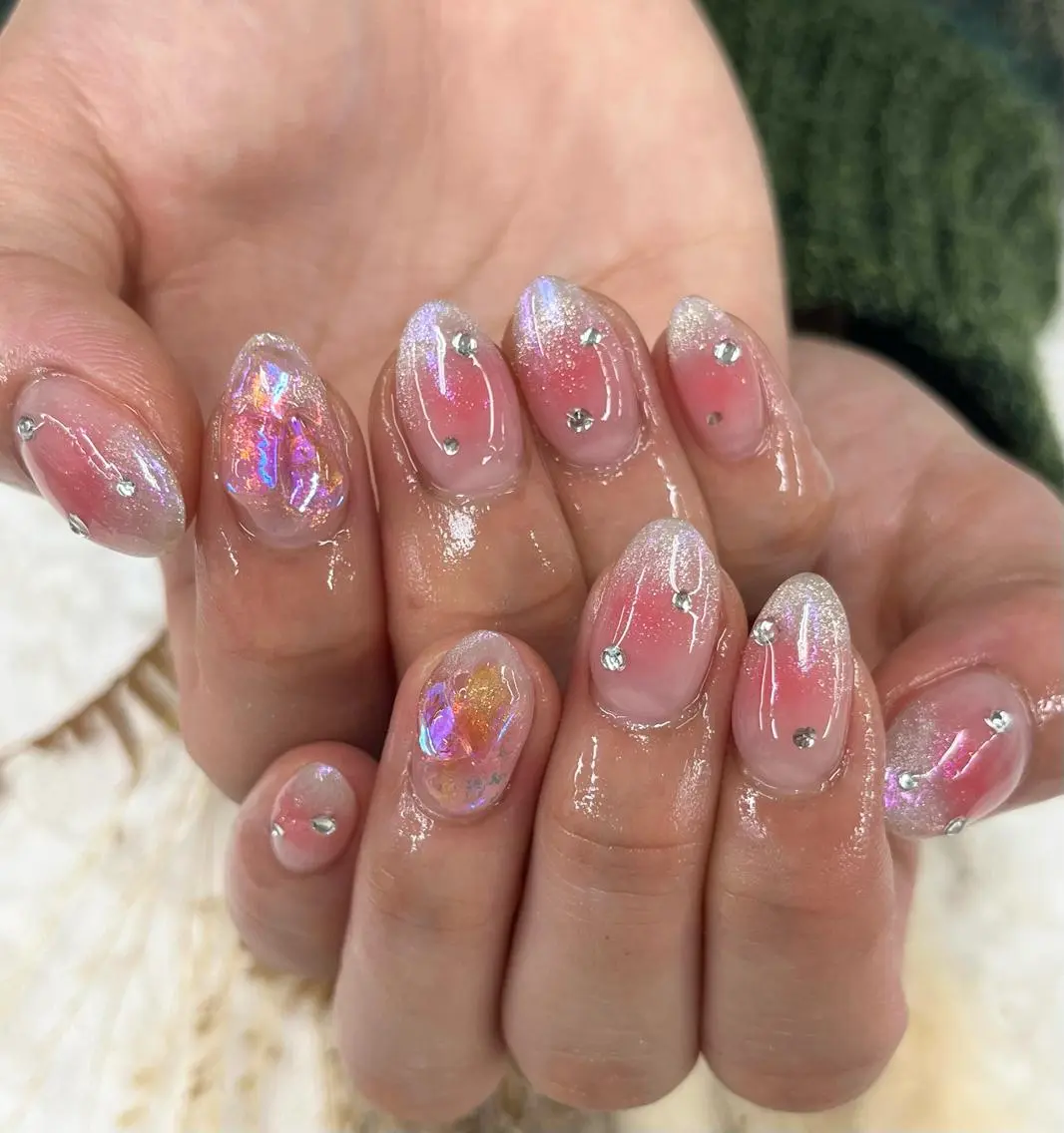 ネイル ストーンネイル ハンドネイル Basic町田本店 Suzunaのネイルデザイン