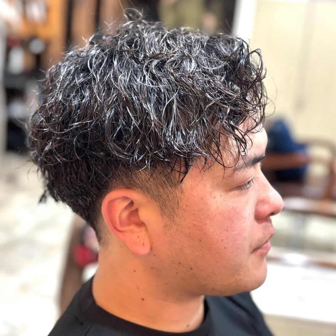ショート パーマ メンズ カット パーマ 💥桜木町メンズ専門 💥ルキのヘアスタイル