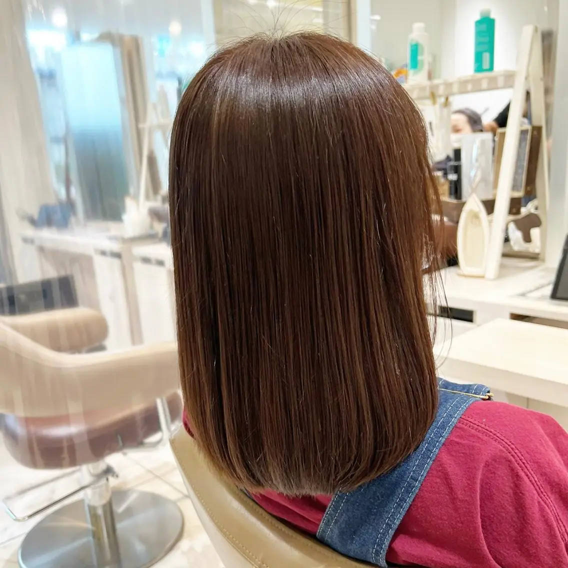 ミディアム 髪質改善 トリートメント カット トリートメント 三箇島陽香/髪質改善 クロスパーマ縮毛矯正のヘアスタイル