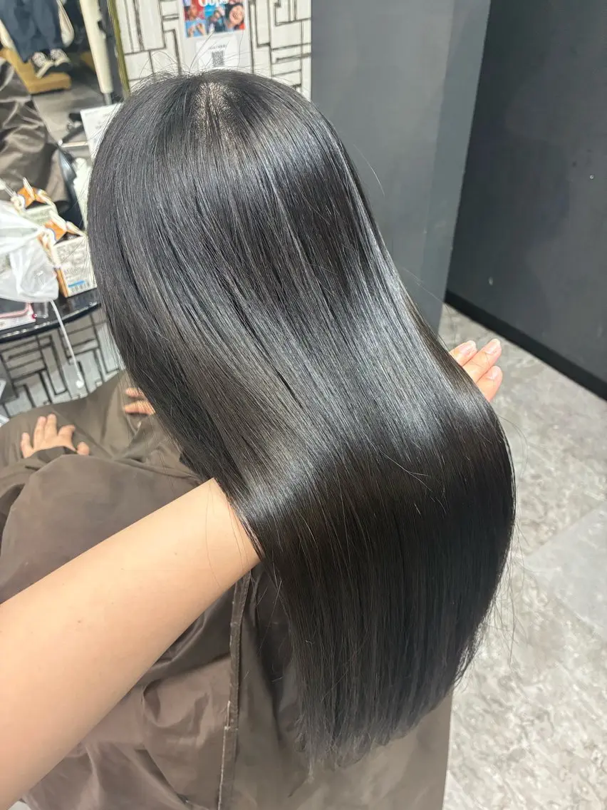 ロング 縮毛矯正 北村 理奈のヘアスタイル