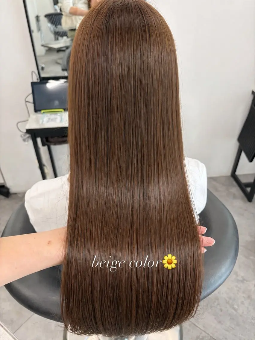 ロング カット ヘアカラー トリートメント レイヤーカット🌈 透明感カラー🌷ユリのヘアスタイル