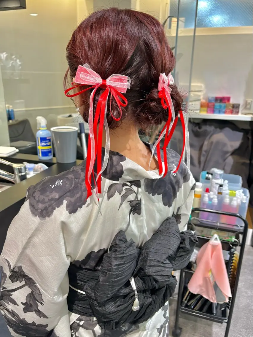 ヘアアレンジ 着付け ダブルカラー🦖 /髪質改善⚡️しおりのヘアスタイル
