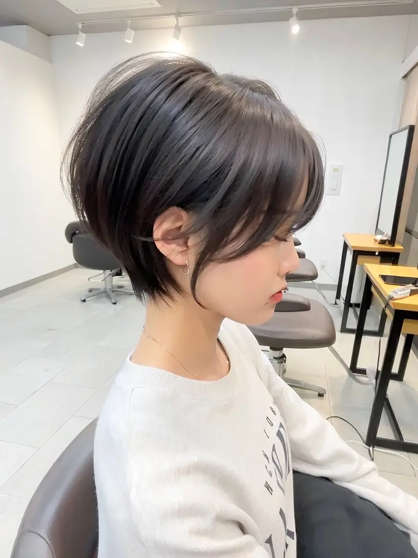 ショート 韓国風レイヤー ショート/犬塚 優介のヘアスタイル