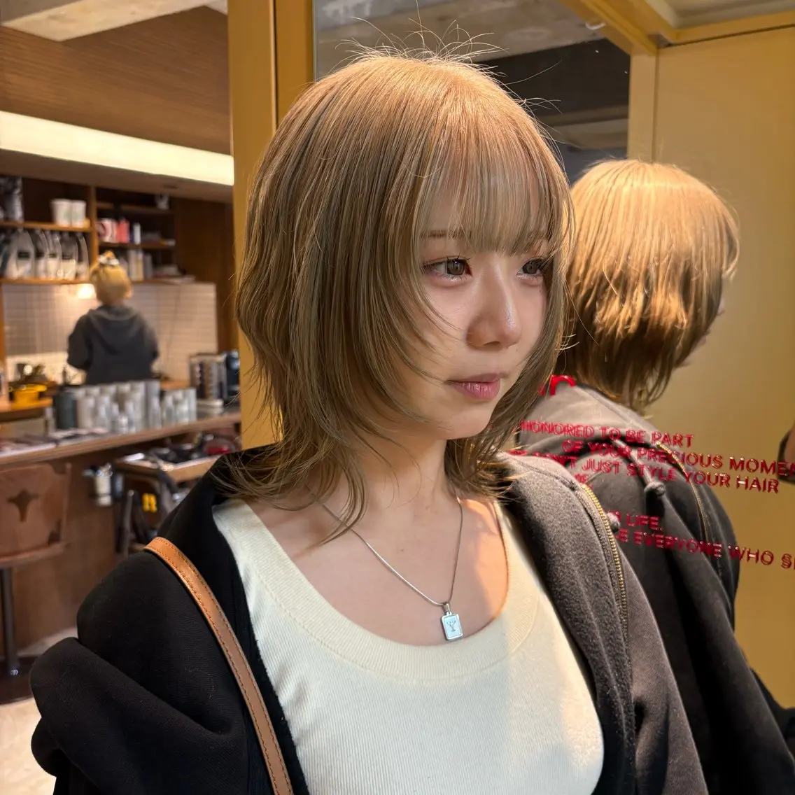 【👩🏼🦱理想のカラーに】BLEACH on COLOR___エフェクトブリーチでダメージ最小限に✨透明感カラー✨の写真