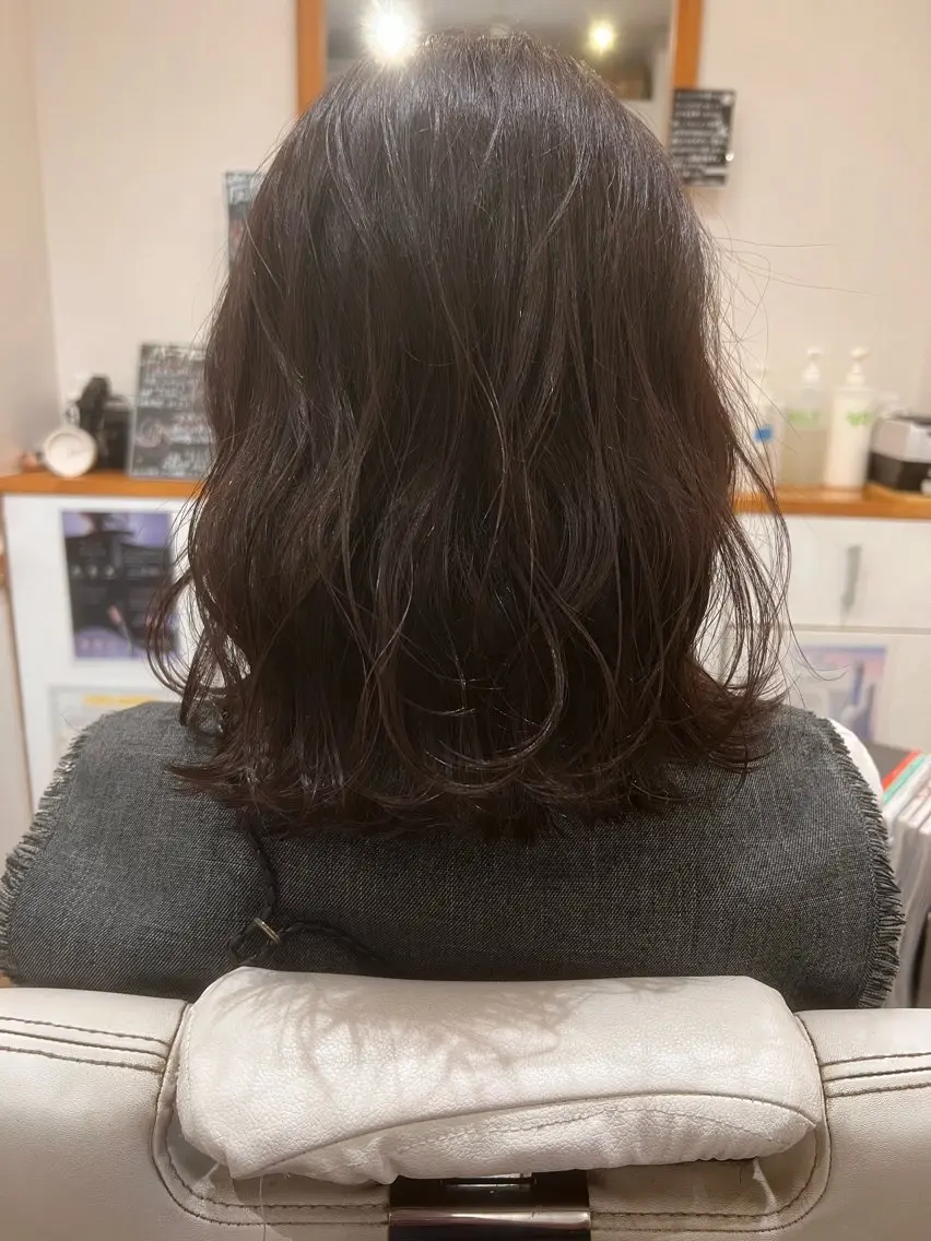 ミディアム カラー カット ヘアカラー トリートメント アザマ　ヤスカツ _rosso 川口のヘアスタイル