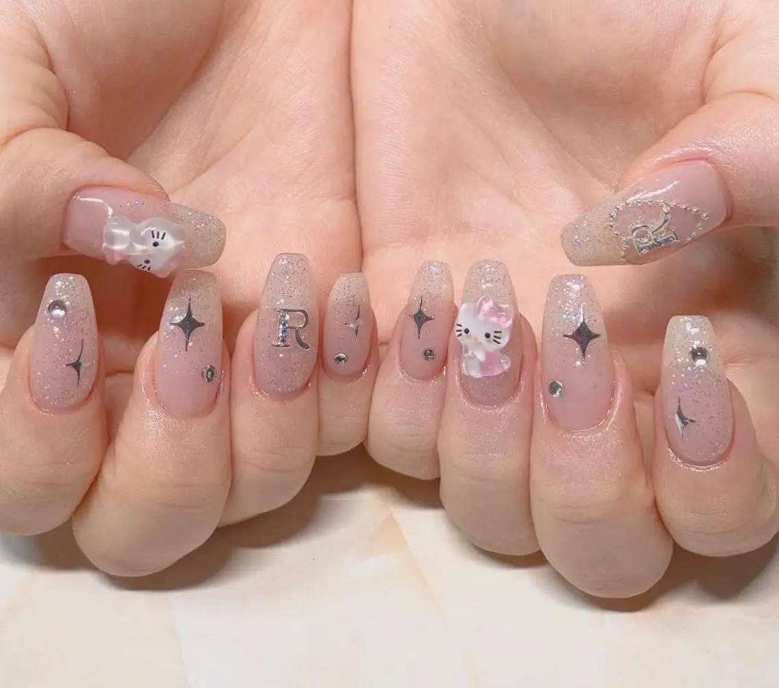 ネイル キッズ メンズ 持ち込み ハンドネイル Nail salon 木にいるのネイルデザイン