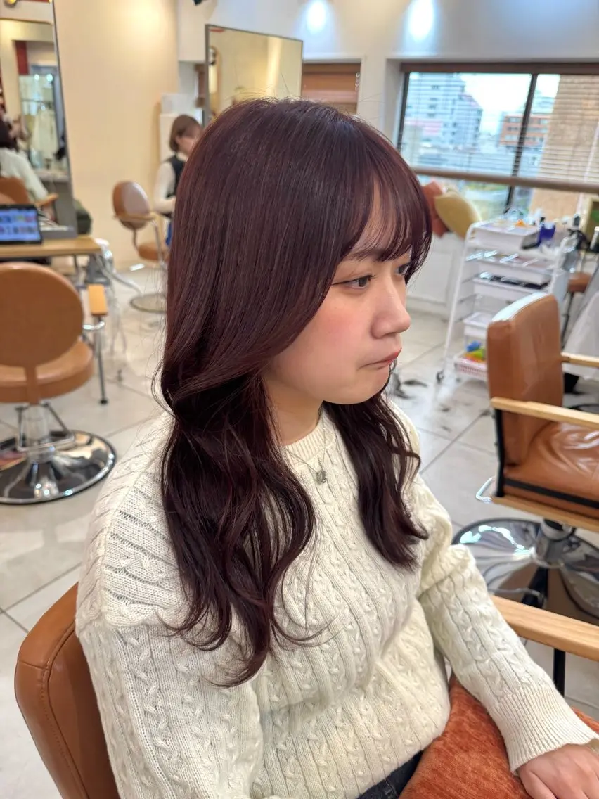 ミディアム カラー ヘアカラー 🫧艶カラー/ダブル カラー♡/桜🌸のヘアスタイル