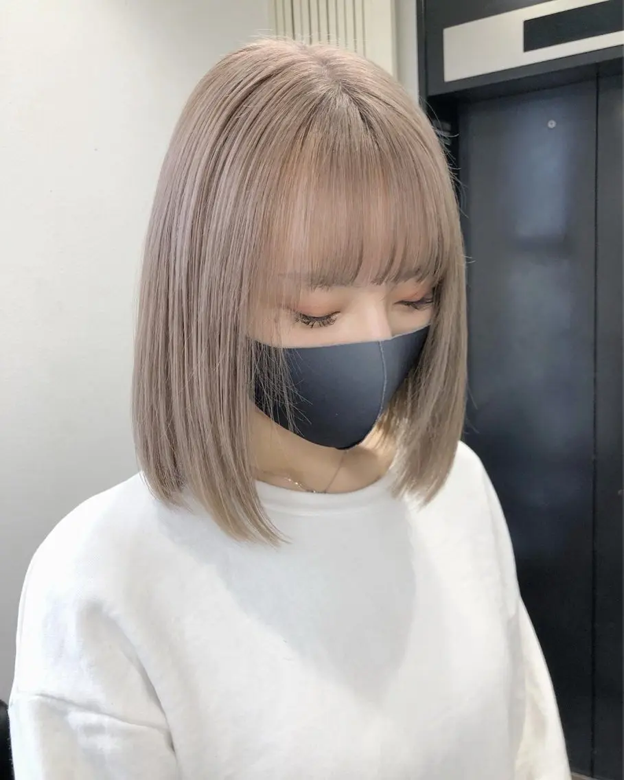 ミディアム カラー ヘアカラー トリートメント gisel エリナのヘアスタイル