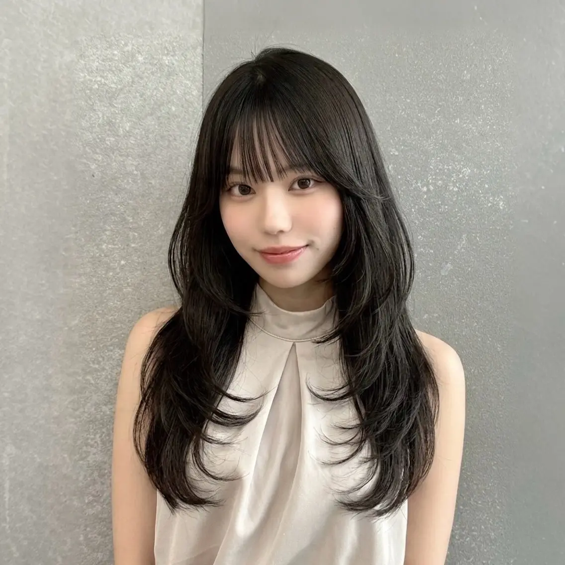 セミロング カラー カット ヘアカラー トリートメント RYU/レイヤー /透明感艶カラーのヘアスタイル