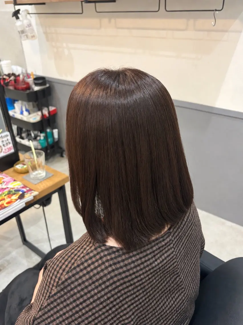 ミディアム 永井 美優のヘアスタイル