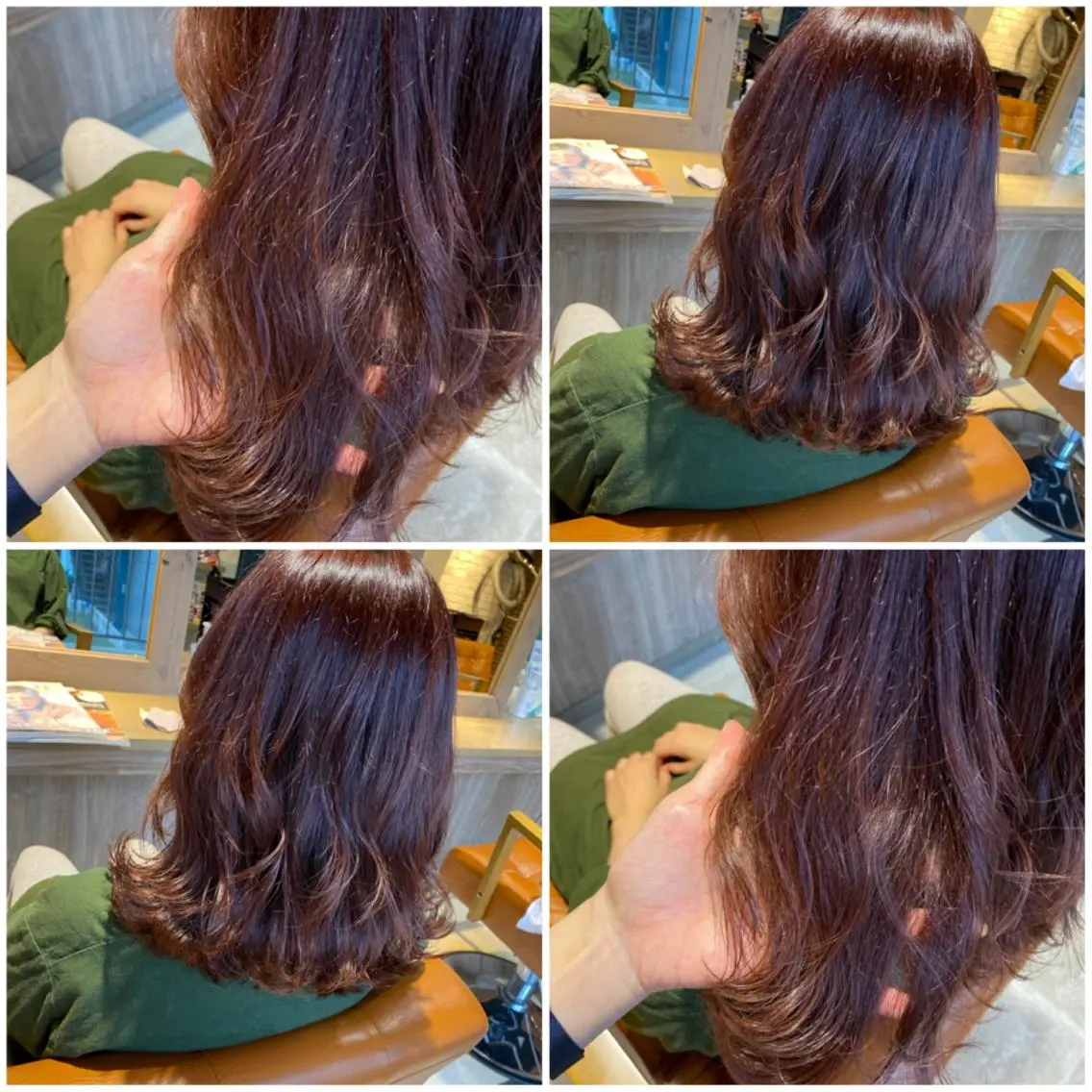カラー ブラウンカラー カシス レッドカラー 🩵盛れる顔周りヘア EMI🩵のヘアスタイル