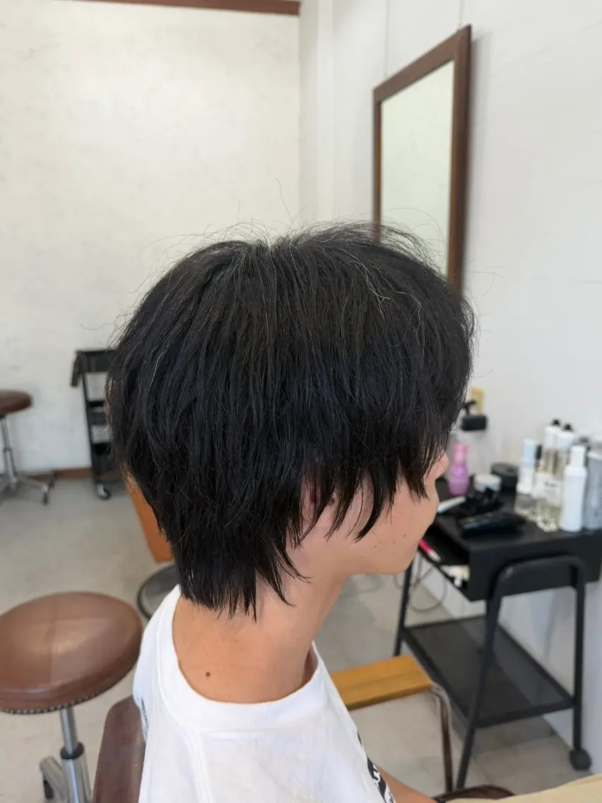 メンズ メンズウルフカット ウルフカット LUAU 尼崎/ ISOBEのヘアスタイル