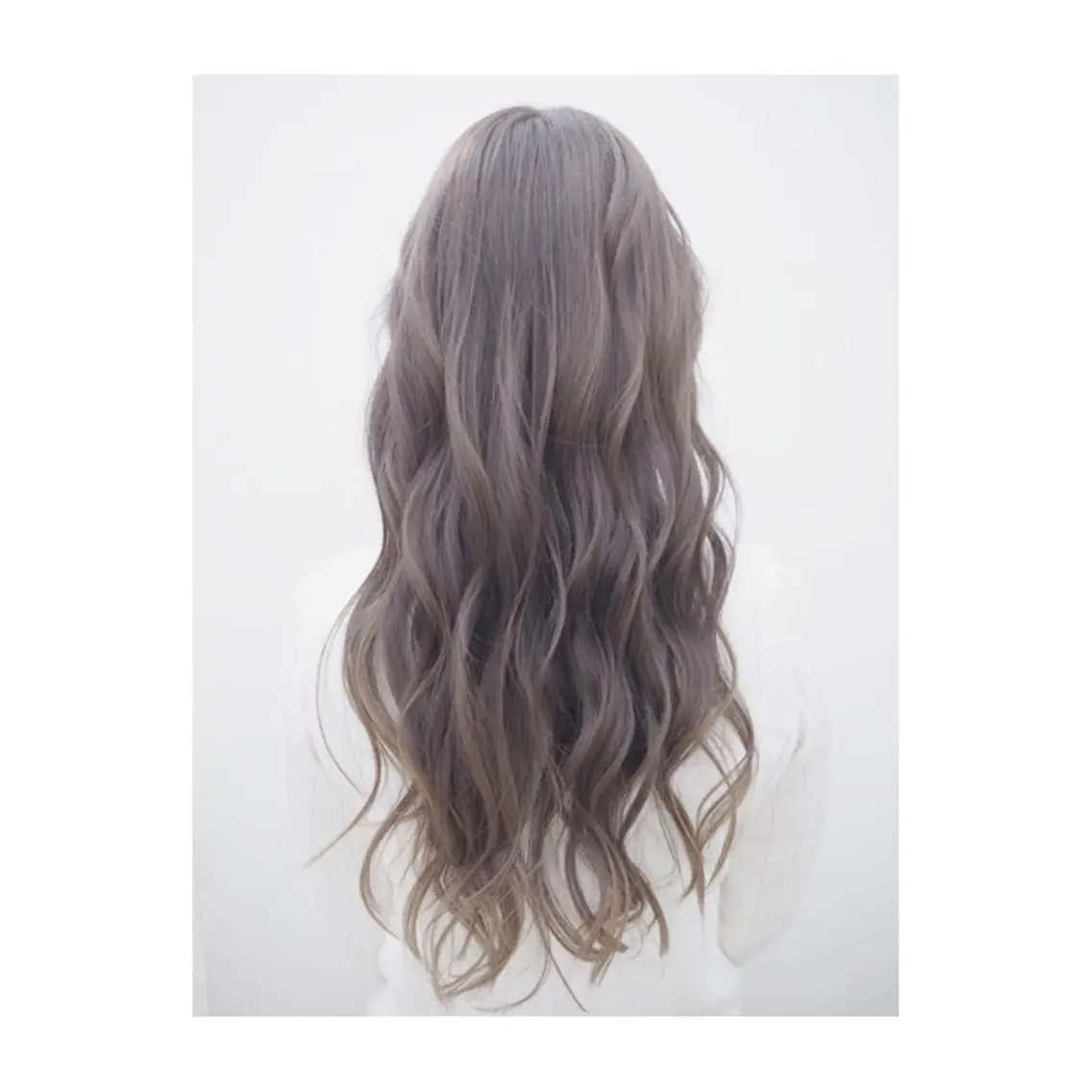ロング カラー グレージュ ハイライトカラー イルミナカラー ハイライト 永岡 鉄平のヘアスタイル