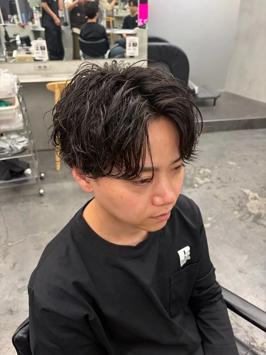 ショート パーマ メンズ カット パーマ メンズパーマ特化🔥 りょうのヘアスタイル