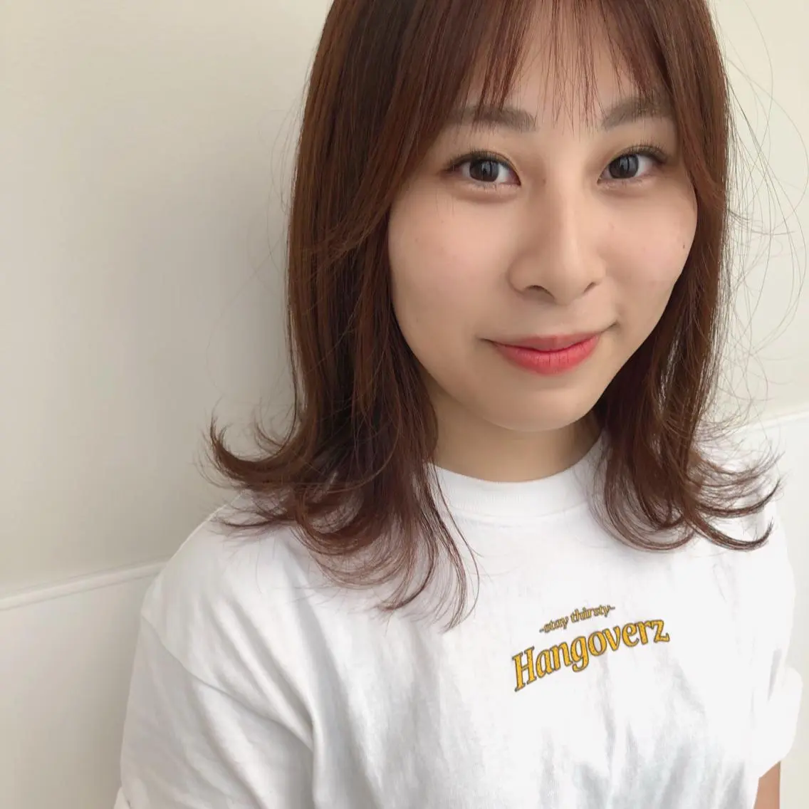 ミディアム カラー オレンジ テラコッタ カット ヘアカラー トリートメント 盛れるレイヤーカット 得意🌹井上美沙のヘアスタイル
