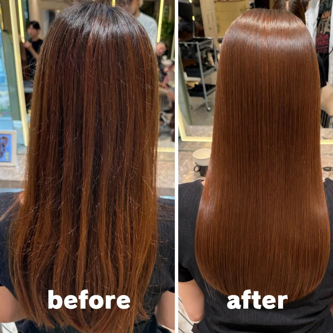 セミロング 髪質改善 縮毛矯正 トリートメント 圧倒的美髪ストレート ツダケイタロウのヘアスタイル
