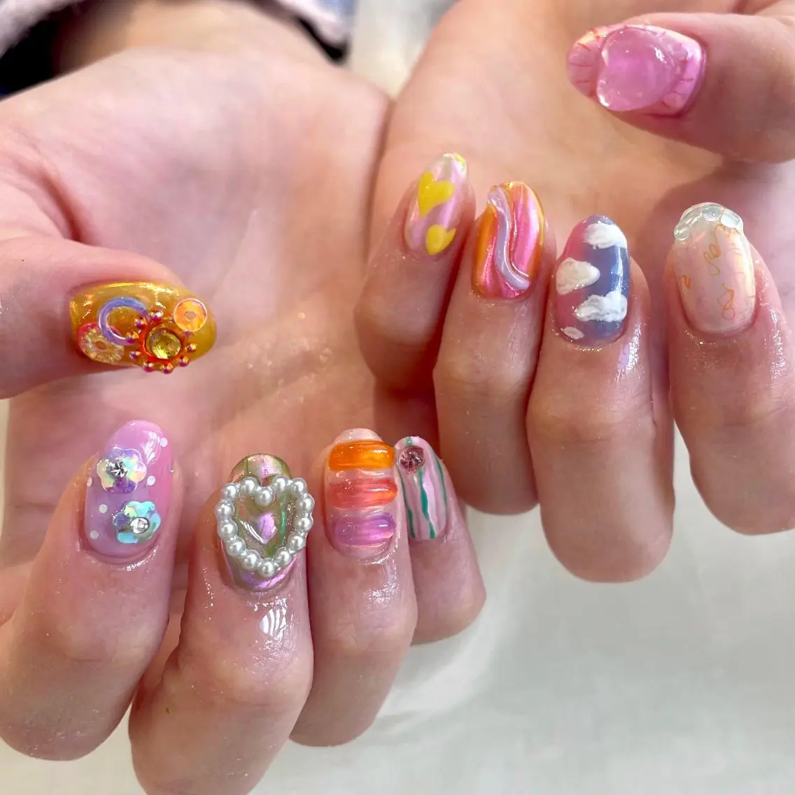 ネイル ハンドネイル 新井 ひなののネイルデザイン