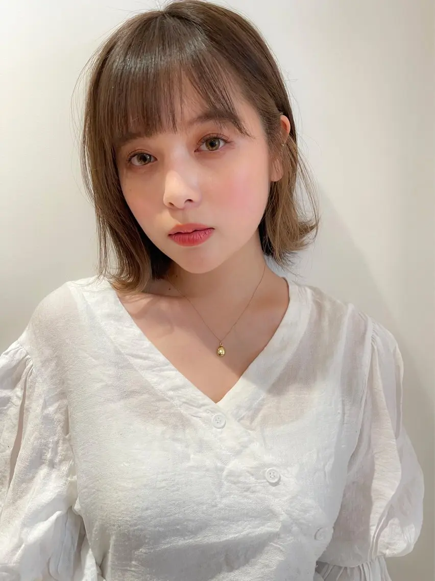ショート カラー パーマ ヘアアレンジ イヤリングカラー インナーカラー ボブ 外ハネヘア カット ヘアカラー トリートメント 髪質改善/韓国風 レイヤー/田村祐樹のヘアスタイル