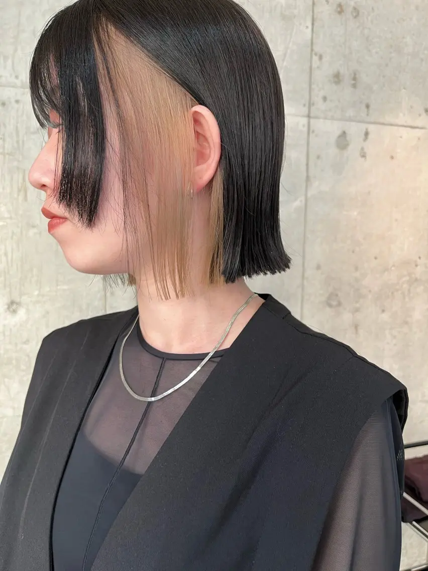 【🍄ボブ×インナーカラー🌸】ボブカット+インナーカラー+艶トリートメントの写真