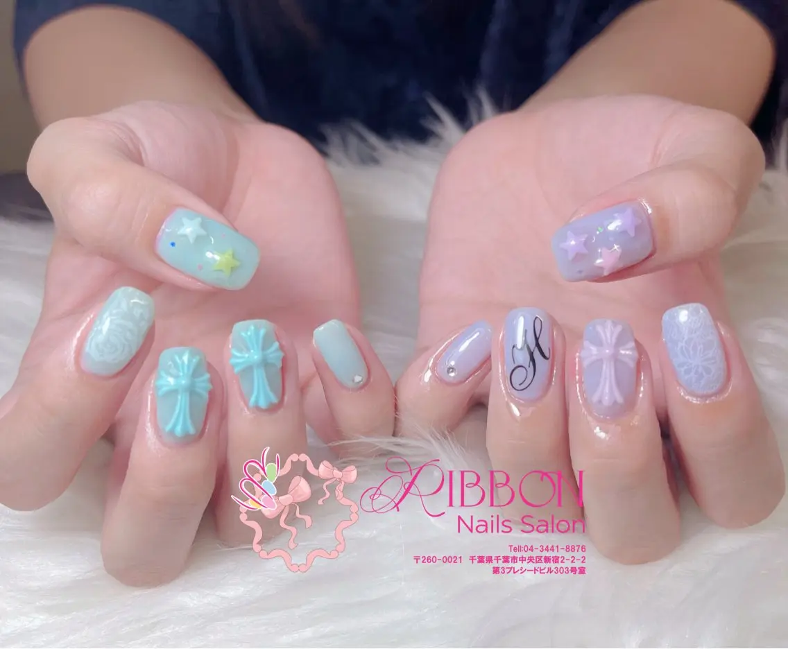 ネイル フレンチネイル ジェルネイル マグネットネイル 持ち込み ニュアンスネイル ハンドネイル Ribbonnail salonのネイルデザイン