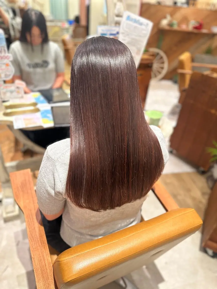 ロング カット ヘアカラー トリートメント 韓国風レイヤーカット 🇰🇷❕モカのヘアスタイル