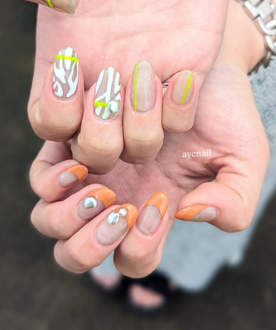 ネイル ニュアンスネイル ハンドネイル 推しネイル | 　aycnailのネイルデザイン