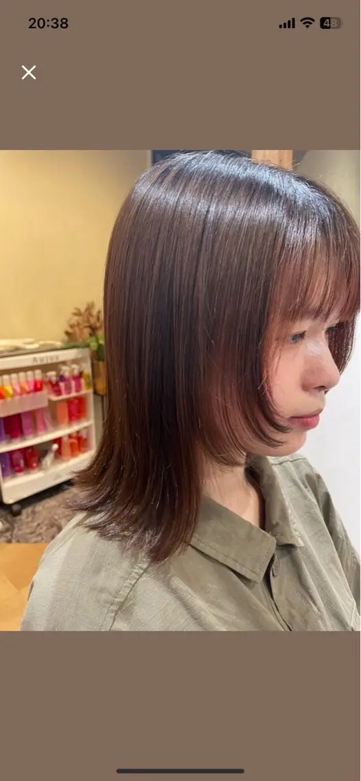 ミディアム 畝原 陽真里のヘアスタイル