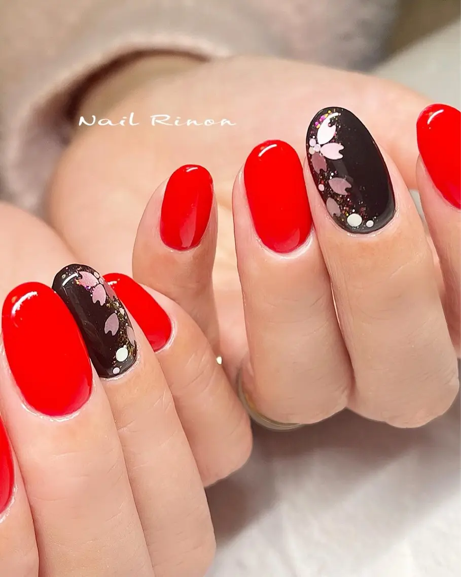ネイル 桜ネイル ハンドネイル Nail Rinonのネイルデザイン