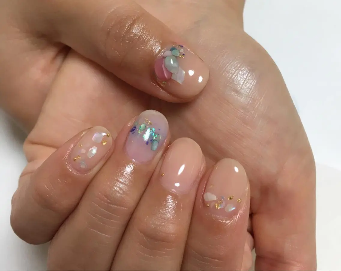 ネイル アートネイル ブルー ホワイト 12 designのネイルデザイン