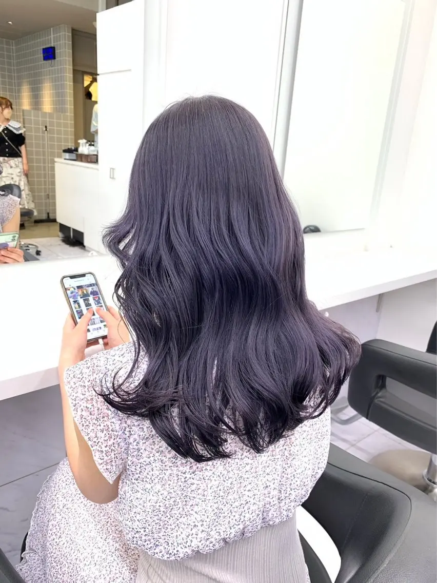 ミディアム カラー パーマ ヘアアレンジ メンズ キッズ 韓国系🇰🇷🩶 艶暗髪/MEIのヘアスタイル