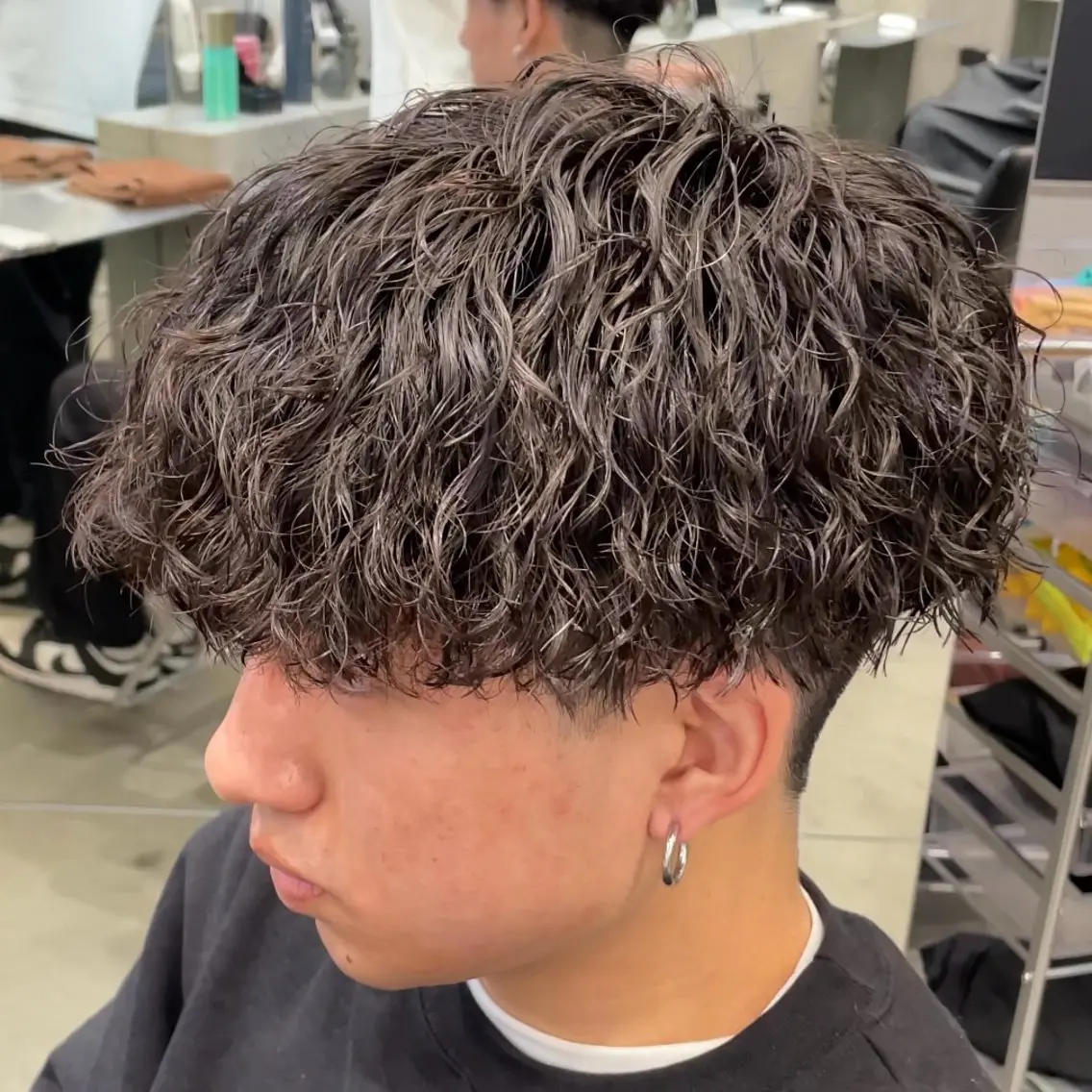 ミディアム パーマ ヘアアレンジ メンズ fifth 石川 凪のヘアスタイル