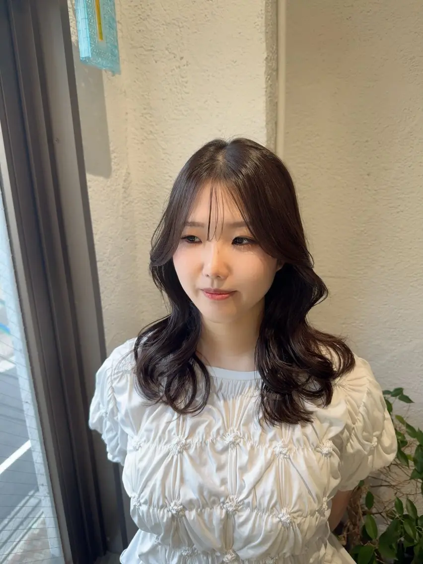 セミロング くびれヘア くびれレイヤー レイヤーカット カット ヘアカラー トリートメント 韓国風cut/ 縮毛矯正/正岡幹康のヘアスタイル