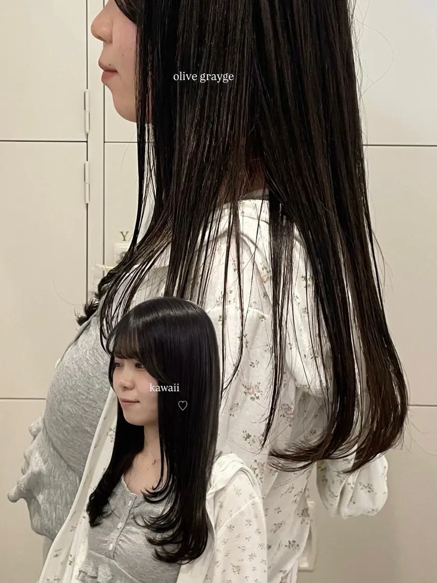 ロング カラー カット ヘアカラー トリートメント ヘッドスパ canon/レイヤー /透明感カラーのヘアスタイル