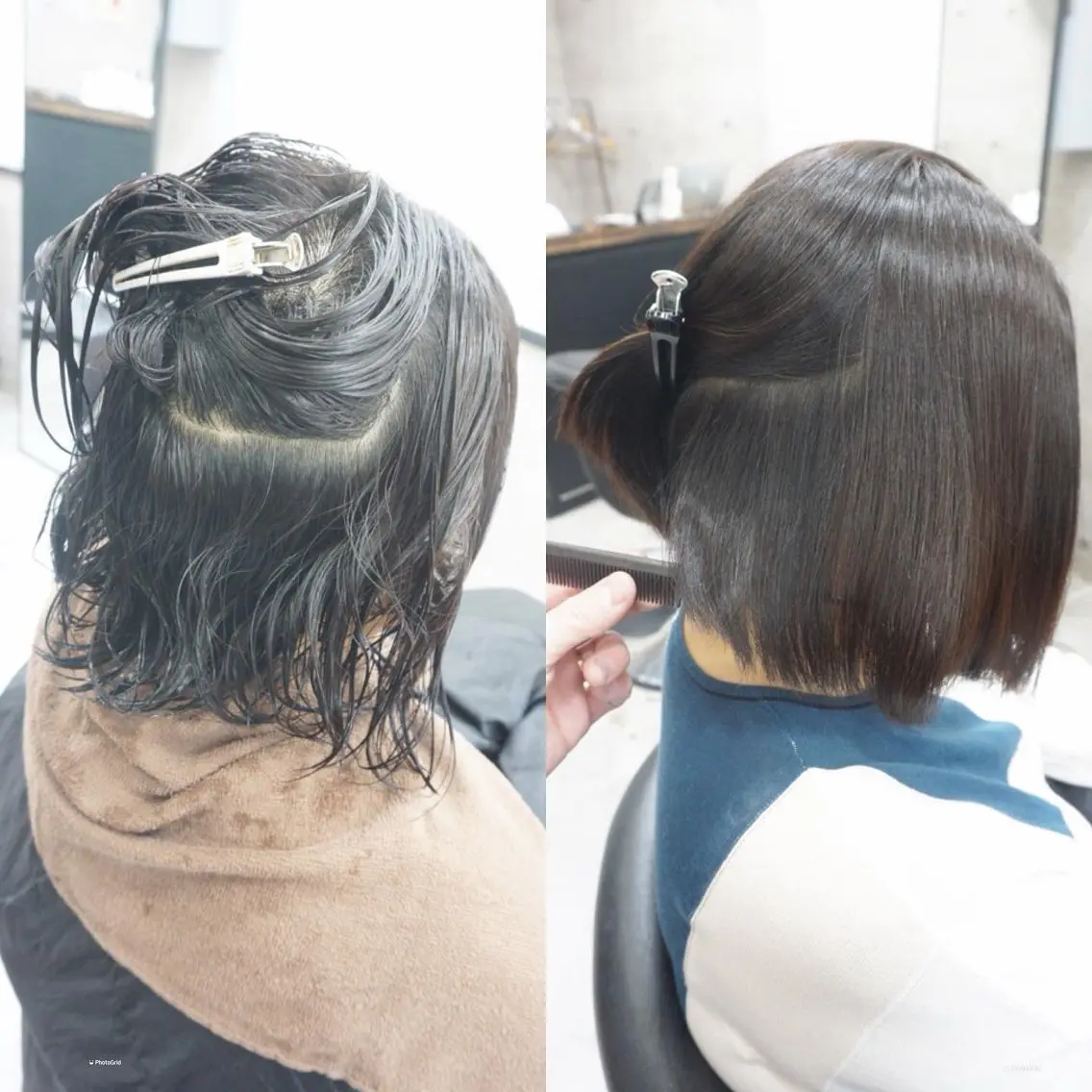ショート ボブ 顔周りカット 髪質改善 縮毛矯正 カット 縮毛矯正 トリートメント hair teria ryu 大塚のヘアスタイル