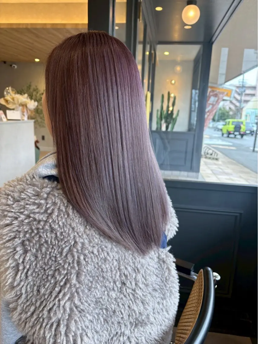 カラー ラベンダーカラー ✨NEW OPEN／ 透明感カラー／はるかのヘアスタイル