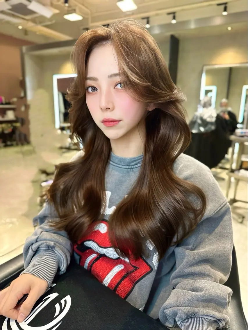 ロング カラー 韓国風ヘア カット ヘアカラー トリートメント 色気ヘア💄 TAKAHIROのヘアスタイル