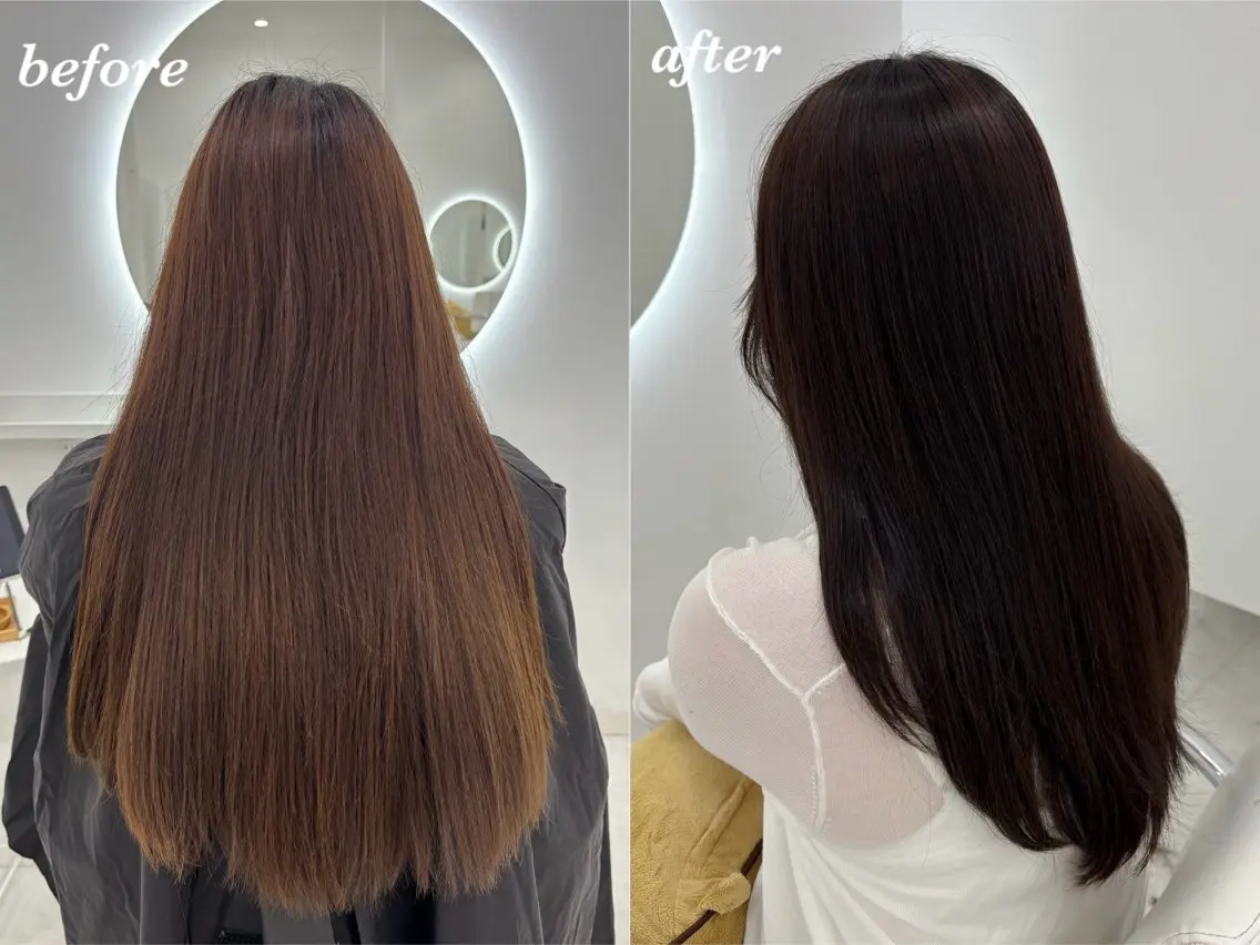 ロング カラー カット ヘアカラー トリートメント 【aini天王寺】 𝐚𝐢𝐫𝐢✂︎のヘアスタイル
