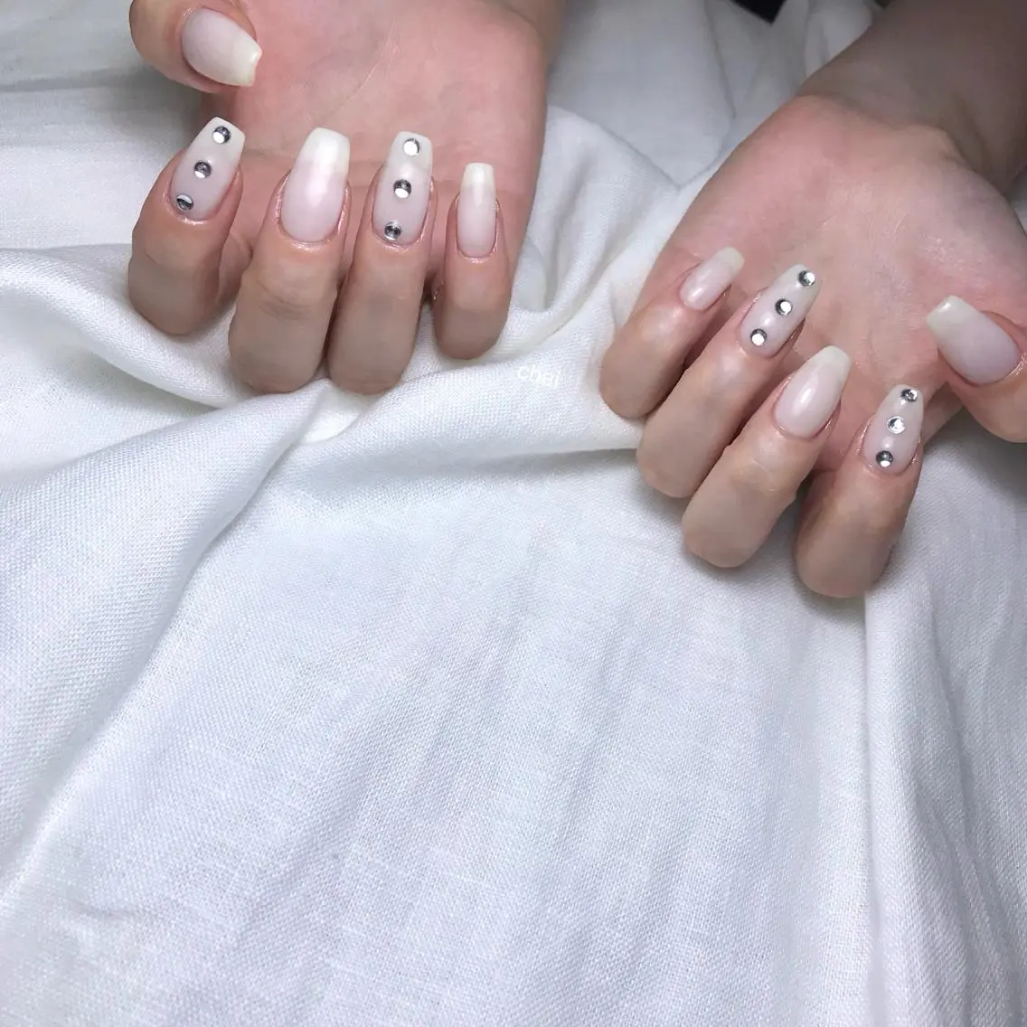 ネイル ストーンネイル ハンドネイル chai nail _ai📍鶴橋/桃谷のネイルデザイン