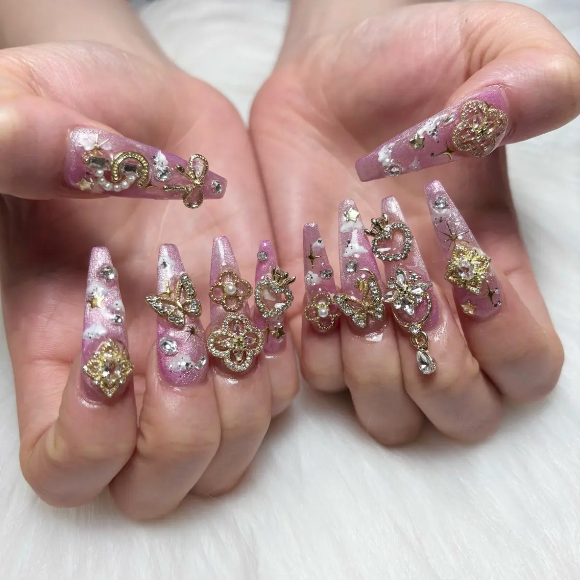 🧸💅10本長さだしお持ち込みデザイン🐯🌟長さだし10本込み・デザインやり放題・パーツ付け放題♡ジェルオフ無料の写真