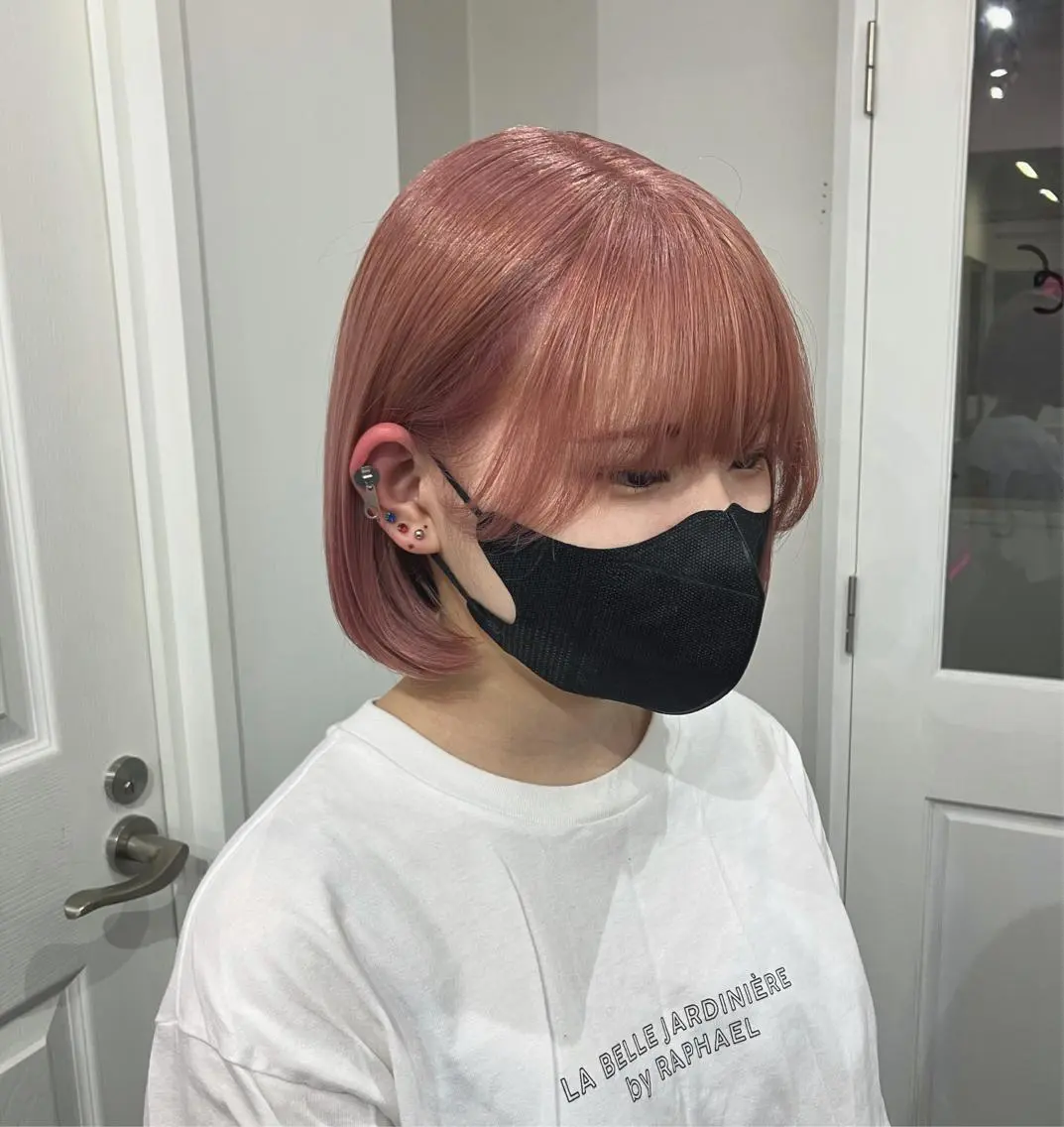 ミディアム カラー ヘアカラー トリートメント ヘアセット 🥣ミコト/レイヤー 韓国ハイトーン🥣のヘアスタイル